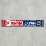 Global Soccer Event 2026 Tunisia Vs Japan Football Scarf Split Design