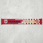 Global Soccer Event 2026 Panama Vs Croatia Football Scarf Checkered Pattern