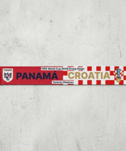 Global Soccer Event 2026 Panama Vs Croatia Football Scarf Checkered Pattern