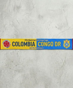 Global Soccer Event 2026 Colombia Vs Congo DR Football Scarf Team Emblems