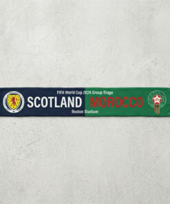 Global Soccer Event 2026 Scotland Vs Morocco Football Scarf Contrast Style