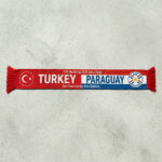 Global Soccer Event 2026 Turkey Vs Paraguay Football Scarf Fringed Ends