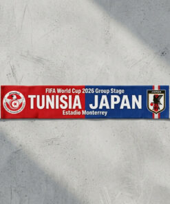 Global Soccer Event 2026 Tunisia Vs Japan Football Scarf Group Stage