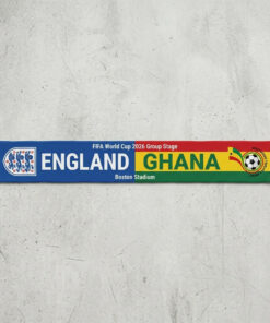 Global Soccer Event 2026 England Vs Ghana Football Scarf Half And Half