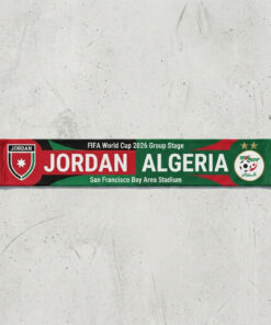 Global Soccer Event 2026 Jordan Vs Algeria Football Scarf Fringed Ends