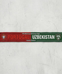 Global Soccer Event 2026 Portugal Vs Uzbekistan Football Scarf Official Logo