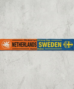 Global Soccer Event 2026 Netherlands Vs Sweden Football Scarf Bold Typography