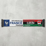 Global Soccer Event 2026 France Vs Iraq Football Scarf Fringed Ends
