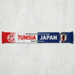 Global Soccer Event 2026 Tunisia Vs Japan Football Scarf Contrast Style