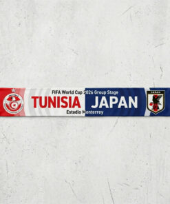 Global Soccer Event 2026 Tunisia Vs Japan Football Scarf Contrast Style