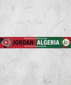 Global Soccer Event 2026 Jordan Vs Algeria Football Scarf Split Design