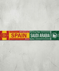 Global Soccer Event 2026 Spain Vs Saudi Arabia Football Scarf Color Contrast