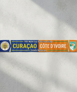 Global Soccer Event 2026 Curaçao Vs Côte d’Ivoire Football Scarf Fan Souvenir