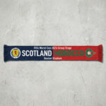 Global Soccer Event 2026 Scotland Vs Morocco Football Scarf Half Design