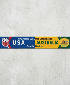 Global Soccer Event 2026 USA Vs Australia Football Scarf Two Tone