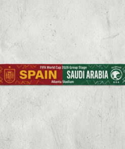 Global Soccer Event 2026 Spain Vs Saudi Arabia Football Scarf National Emblems