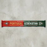 Global Soccer Event 2026 Portugal Vs Uzbekistan Football Scarf Fringed Ends