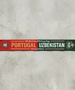 Global Soccer Event 2026 Portugal Vs Uzbekistan Football Scarf Fringed Ends