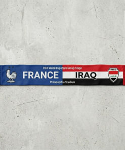 Global Soccer Event 2026 France Vs Iraq Football Scarf Philadelphia Stadium