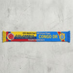 Global Soccer Event 2026 Colombia Vs Congo DR Football Scarf Bold Lettering