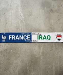 Global Soccer Event 2026 France Vs Iraq Football Scarf Split Design