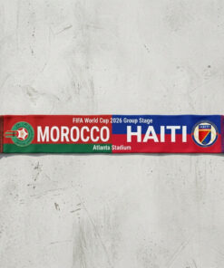 Global Soccer Event 2026 Morocco Vs Haiti Football Scarf Knitted Texture