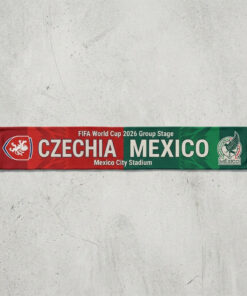 Global Soccer Event 2026 Czechia Vs Mexico Football Scarf Fringed Ends