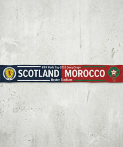 Global Soccer Event 2026 Scotland Vs Morocco Football Scarf Boston Edition