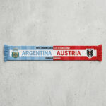 Global Soccer Event 2026 Argentina Vs Austria Football Scarf Dual Colors