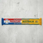 Global Soccer Event 2026 Paraguay Vs Australia Football Scarf Bold Print
