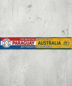 Global Soccer Event 2026 Paraguay Vs Australia Football Scarf Bold Print