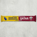 Global Soccer Event 2026 Bosnia And Herzegovina Vs Qatar Football Scarf Bold Text