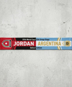 Global Soccer Event 2026 Jordan Vs Argentina Football Scarf Iconic Soccer Clash