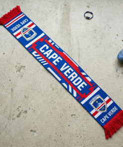 Global Soccer Event 2026 Cape Verde Scarf Blue Tassel Fringe