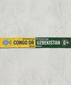 Global Soccer Event 2026 Congo DR Vs Uzbekistan Football Scarf Group Stage Souvenir