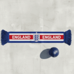 Global Soccer Event 2026 England Scarf Lion Emblem Repeat