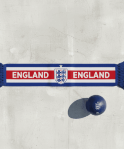 Global Soccer Event 2026 England Scarf Lion Emblem Repeat