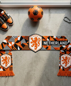 Netherlands Scarf Global Soccer Event 2026 With Intricate Geometric Pattern