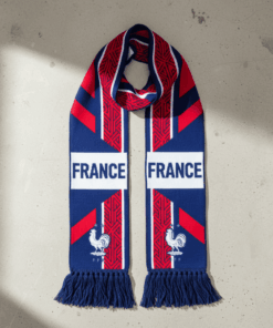 Global Soccer Event 2026 France Scarf Diagonal Chevron Design