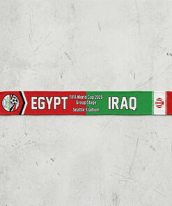 Global Soccer Event 2026 Egypt Vs Iraq Football Scarf Dual Fringe