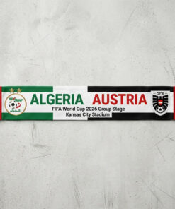 Global Soccer Event 2026 Algeria Vs Austria Football Scarf Knit Fabric