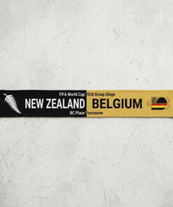 Global Soccer Event 2026 New Zealand Vs Belgium Football Scarf Dual Crests