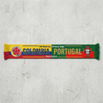 Global Soccer Event 2026 Colombia Vs Portugal Football Scarf Unique Graphic Pattern