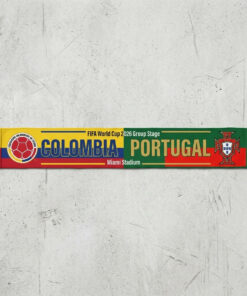 Global Soccer Event 2026 Colombia Vs Portugal Football Scarf Unique Graphic Pattern