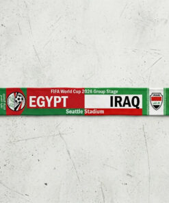 Global Soccer Event 2026 Egypt Vs Iraq Football Scarf Split Design