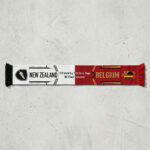 Global Soccer Event 2026 New Zealand Vs Belgium Football Scarf Split Design