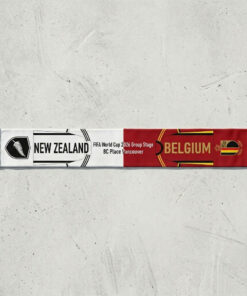 Global Soccer Event 2026 New Zealand Vs Belgium Football Scarf Split Design