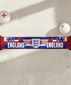 Global Soccer Event 2026 England Scarf Red Blue Asymmetry