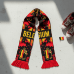 Global Soccer Event 2026 Belgium Scarf Bold Graphic Layout
