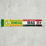 Global Soccer Event 2026 Senegal Vs Iraq Football Scarf Bold Typography